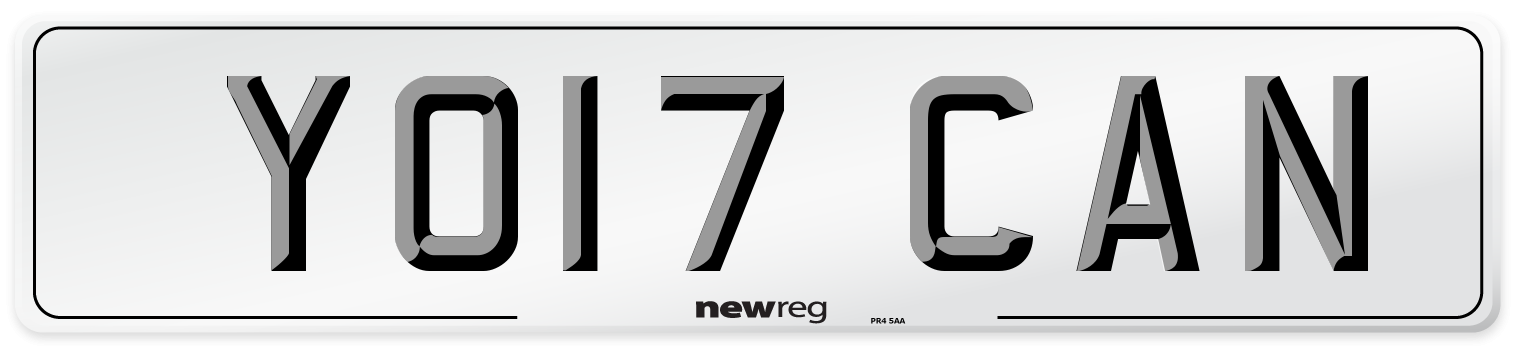 YO17 CAN Number Plate from New Reg